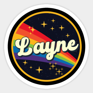 Layne // Rainbow In Space Vintage Style Sticker